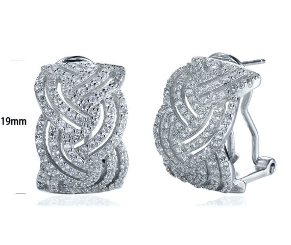 SE04960, Ladies' Moissanite Ring, S925, Rhodium Plated, White, 7.5g