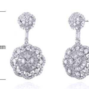 SE27874, Ladies' Moissanite Ring, S925, Rhodium Plated, White, 6.21g