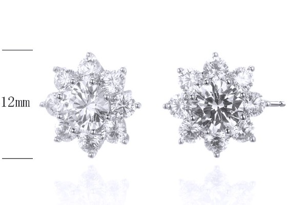 SE30690, Ladies' Moissanite Ring, S925, Rhodium Plated, White, 3.44g