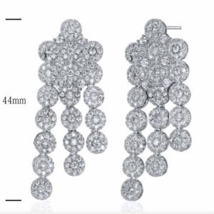 SE14929, Ladies' Moissanite Ring, S925, Rhodium Plated, White, 13.83g