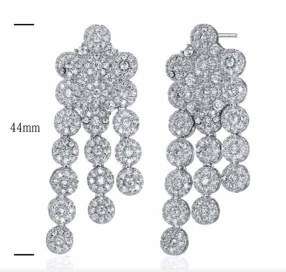 SE14929, Ladies' Moissanite Ring, S925, Rhodium Plated, White, 13.83g