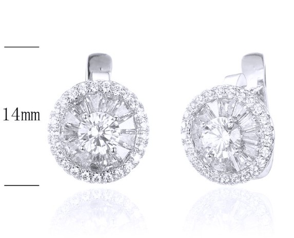 SE31110, Ladies' Moissanite Ring, S925, Rhodium Plated, White, 4.48g