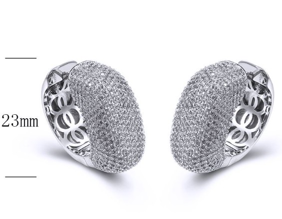 SE27715, Ladies' Moissanite Ring, S925, Rhodium Plated, White, 17.61g