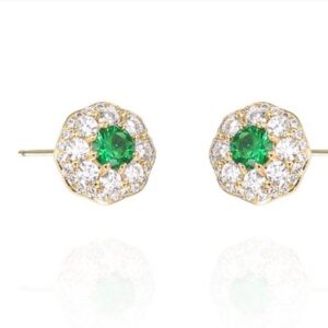 SE38524, Ladies' Moissanite Earring, S925, Rhodium Plated, White, 2.67g