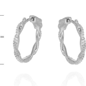 SE36402, Ladies' Moissanite Ring, S925, Rhodium Plated, White, 3.34g