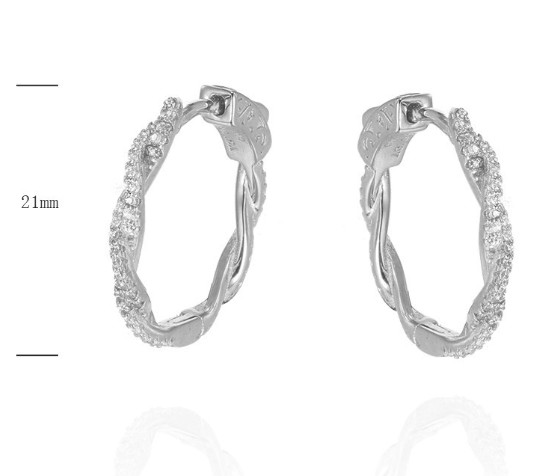 SE36402, Ladies' Moissanite Ring, S925, Rhodium Plated, White, 3.34g