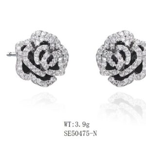 SE50475, Ladies' Moissanite Ring, S925, Rhodium Plated, White, 3.32g
