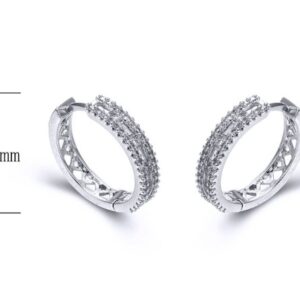 SE25012, Ladies' Moissanite Ring, S925, Rhodium Plated, White, 4.4g