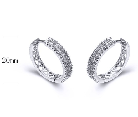 SE25012, Ladies' Moissanite Ring, S925, Rhodium Plated, White, 4.4g