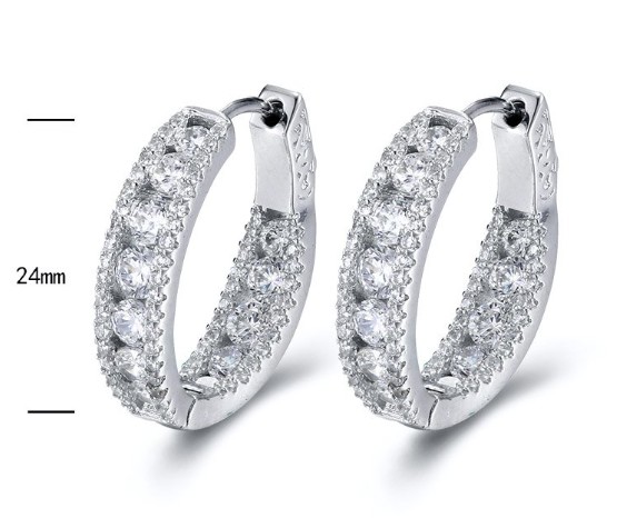 SE20030, Ladies' Moissanite Ring, S925, Rhodium Plated, White, 8.8g