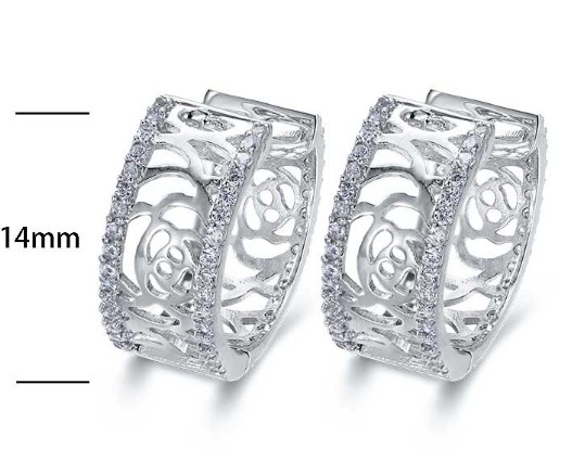SE15549, Ladies' Moissanite Ring, S925, Rhodium Plated, White, 3.4g