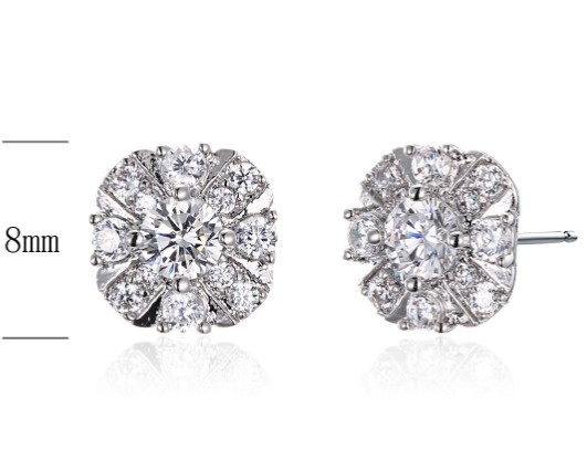 SE18938, Ladies' Moissanite Ring, S925, Rhodium Plated, White, 4.79g