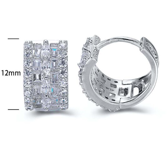 SE15530, Ladies' Moissanite Ring, S925, Rhodium Plated, White, 3.04g