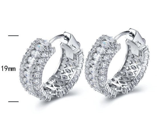 SE20076, Ladies' Moissanite Ring, S925, Rhodium Plated, White, 8.31g