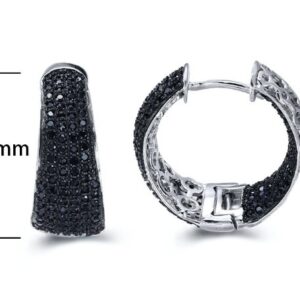 SE13373-C, Ladies' Moissanite Ring, S925, Rhodium + Black Rhodium Plated, Silver, 9.11g
