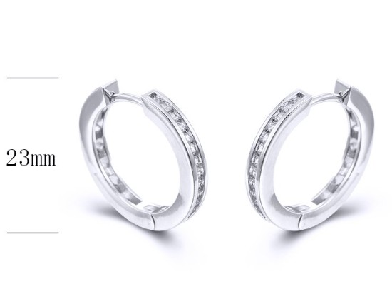 SE24836, Ladies' Moissanite Ring, S925, Rhodium Plated, White, 6.83g