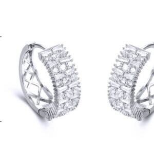 SE25004, Ladies' Moissanite Ring, S925, Rhodium Plated, White, 6.2g