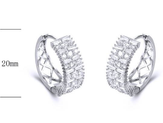 SE25004, Ladies' Moissanite Ring, S925, Rhodium Plated, White, 6.2g