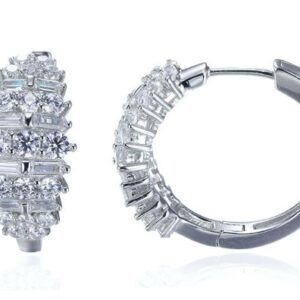 SE17337, Ladies' Moissanite Ring, S925, Rhodium Plated, White, 8.03g