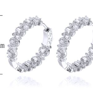SE30946, Ladies' Moissanite Ring, S925, Rhodium Plated, White, 6.51g