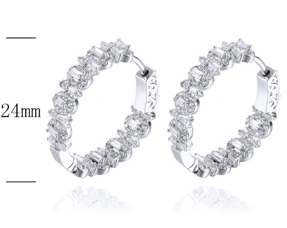 SE30946, Ladies' Moissanite Ring, S925, Rhodium Plated, White, 6.51g