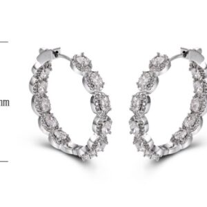 SE19893, Ladies' Moissanite Ring, S925, Rhodium Plated, White, 10.48g