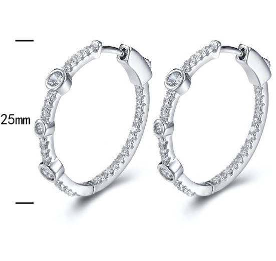 SE20021, Ladies' Moissanite Ring, S925, Rhodium Plated, White, 5.2g