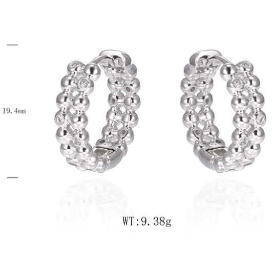 SE45909, Ladies' Moissanite Ring, S925, Rhodium Plated, White, 9.38g