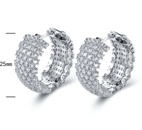 SE20082, Ladies' Moissanite Ring, S925, Rhodium Plated, White, 14.02g