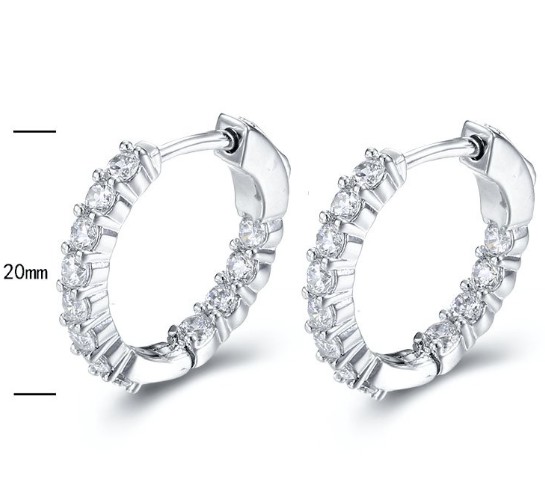 SE20062, Ladies' Moissanite Ring, S925, Rhodium Plated, White, 4.73g