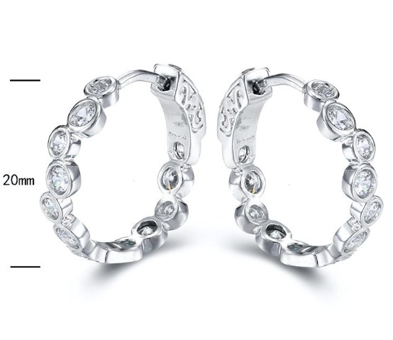 SE20052, Ladies' Moissanite Ring, S925, Rhodium Plated, White, 4.49g