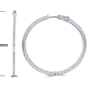 SE14718, Ladies' Moissanite Ring, S925, Rhodium Plated, White, 9.76g