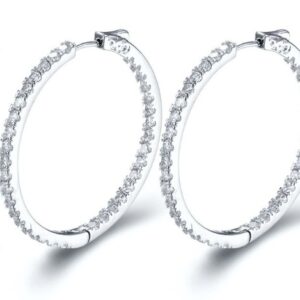 SE18931, Ladies' Moissanite Ring, S925, Rhodium Plated, White, 12.37g