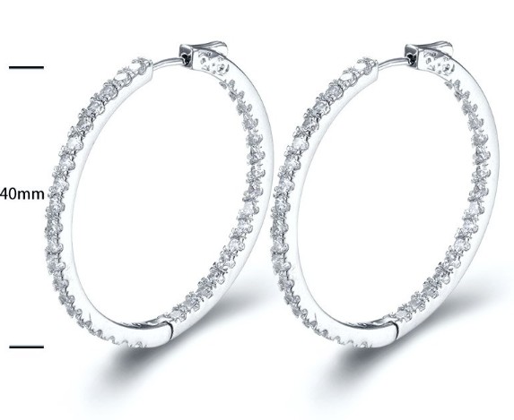 SE18931, Ladies' Moissanite Ring, S925, Rhodium Plated, White, 12.37g