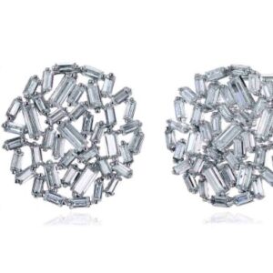 SE14867, Ladies' Moissanite Ring, S925, Rhodium Plated, White, 7.46g