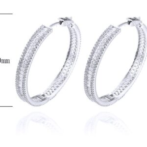 SE31339, Ladies' Moissanite Ring, S925, Rhodium Plated, White, 13.1g