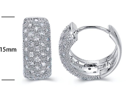 SE15569, Ladies' Moissanite Ring, S925, Rhodium Plated, White, 4.88g