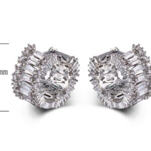 SE20087, Ladies' Moissanite Ring, S925, Rhodium Plated, White, 5.41g