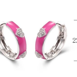 SE28108, Ladies' Moissanite Earring, S925, Rhodium Plated, White, 6.45g