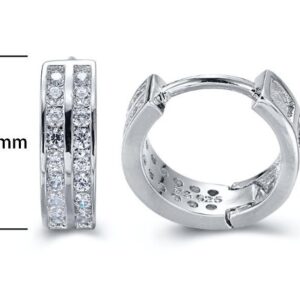 SE15574, Ladies' Moissanite Earring, S925, Rhodium Plated, White, 2.06g
