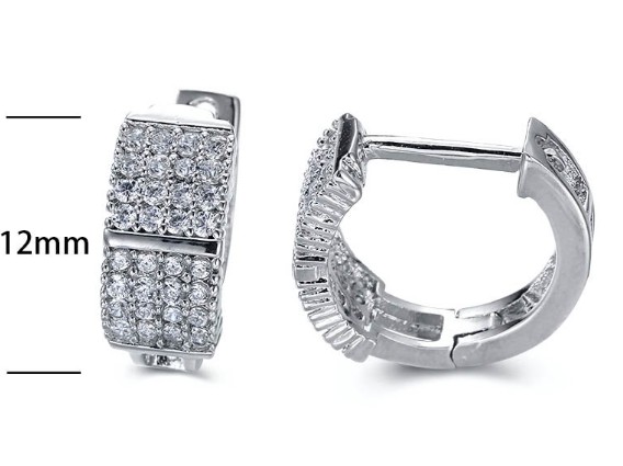 SE15555, Ladies' Moissanite Ring, S925, Rhodium Plated, White, 1.95g