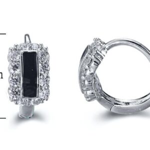 SE15522, Ladies' Moissanite Earring, S925, Rhodium Plated, White, 1.46g