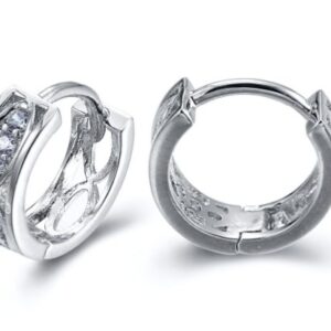 SE15499, Ladies' Moissanite Earring, S925, Rhodium Plated, White, 1.66g