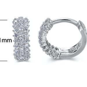SE15589, Ladies' Moissanite Earring, S925, Rhodium Plated, White, 1.68g