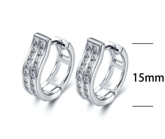 SE17188, Ladies' Moissanite Ring, S925, Rhodium Plated, White, 2.64g