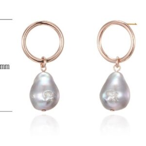 SE10504, Ladies' Moissanite Earring, S925, Rhodium Plated, White, 1.07g