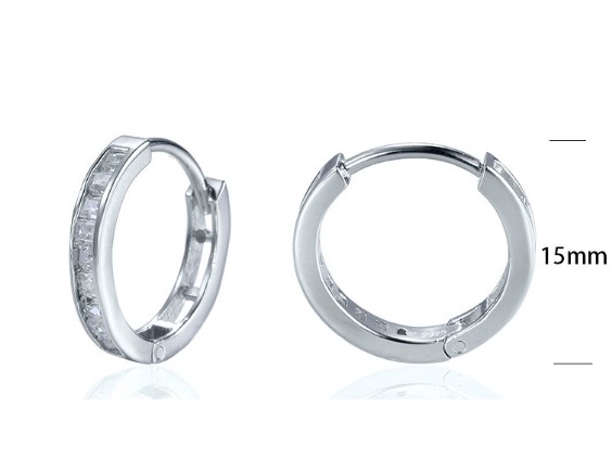 SE08334, Ladies' Moissanite Ring, S925, Rhodium Plated, White, 1.9g