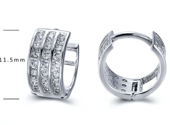 SE15490, Ladies' Moissanite Ring, S925, Rhodium Plated, White, 2.11g