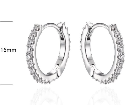 SE33224, Ladies' Moissanite Ring, S925, Rhodium Plated, White, 1.78g