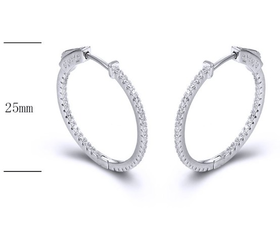 SE26314, Ladies' Moissanite Ring, S925, Rhodium Plated, White, 3.5g
